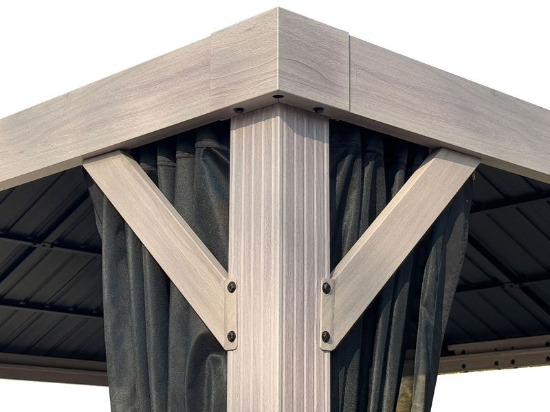 Yosemite 10x12 Double Steel Roof Gazebom Aluminum Posts