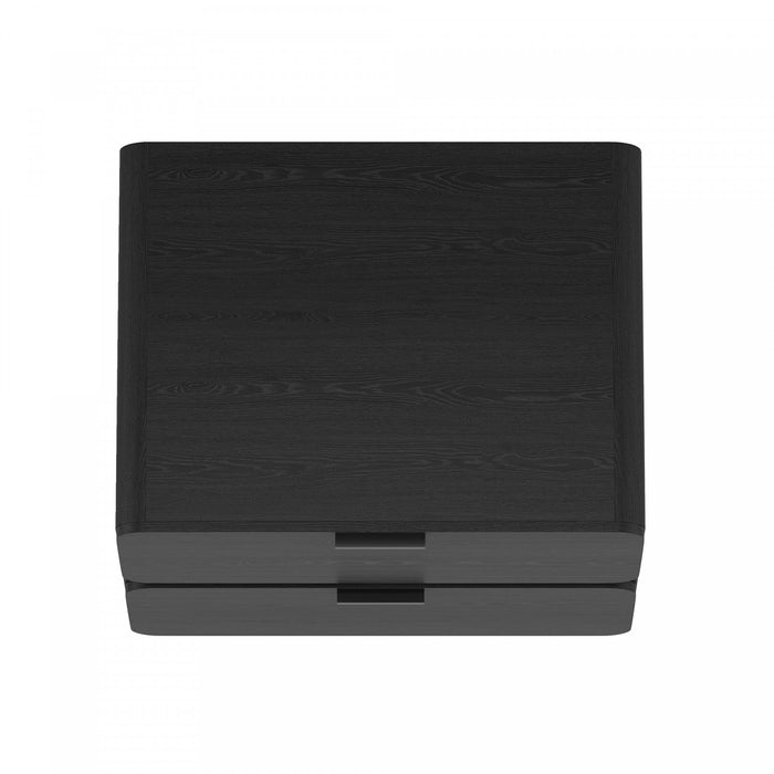 Chrystie Contemporary Modern 26\" Nightstand in Black (2-Drawer)