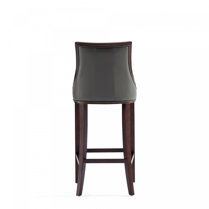 Fifth Avenue Traditional Wood Upholstered Barstool in Graphite - Set of 3