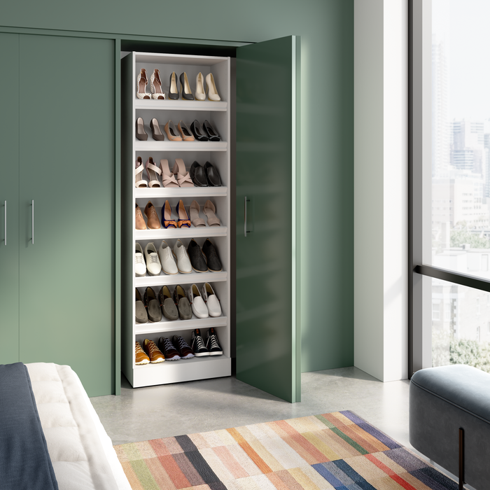 Bestar Florence 25\" Modular Shoe Shelf Closet System - White