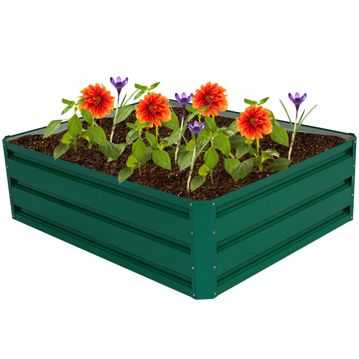 Costway 40\"x32\" Patio Raised Garden Bed Vegetable Flower Plant Dark Green New