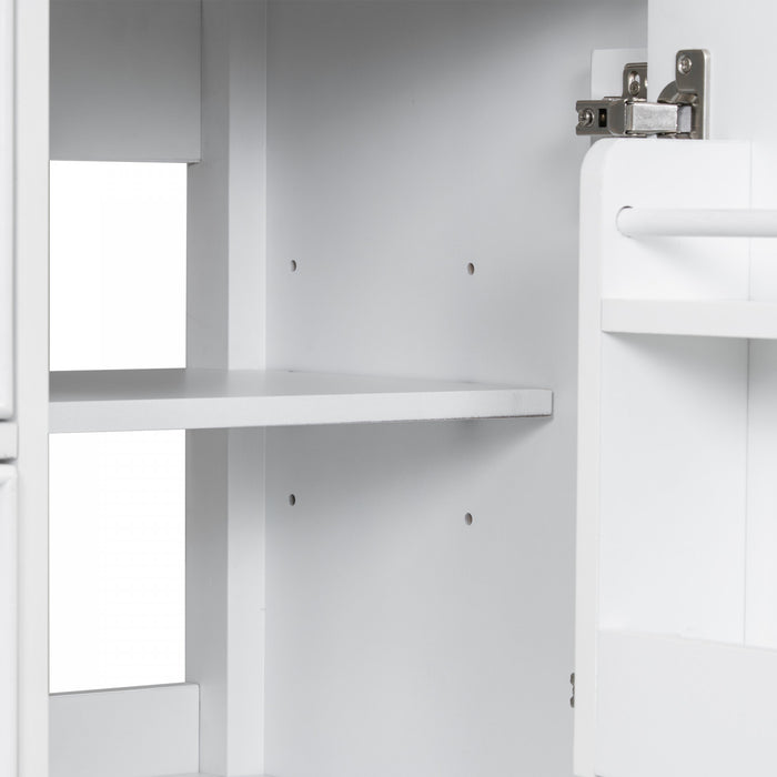Olivia 30\" Bathroom Vanity with Ceramic Sink and Solid Rubberwood, White