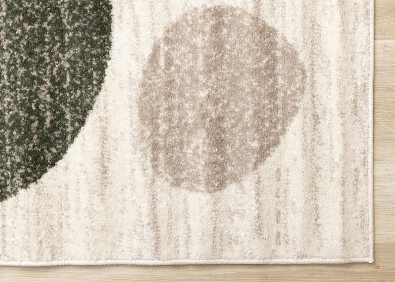 Marley Green Yellow Taupe Geometric Area Rug - 5'3\" x 7'7\"