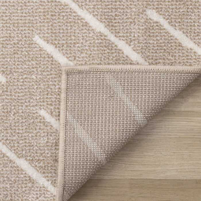 Covington Beige Cream Diagonal Rain Streaks Design Rug, 7'10\" x 10'6\" Indoor Area Rug