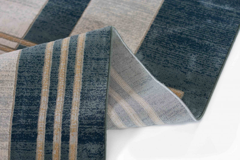 Erisa Contemporary 5'1\" x 7'7\" Area Rug in Blue Indoor Area Rug