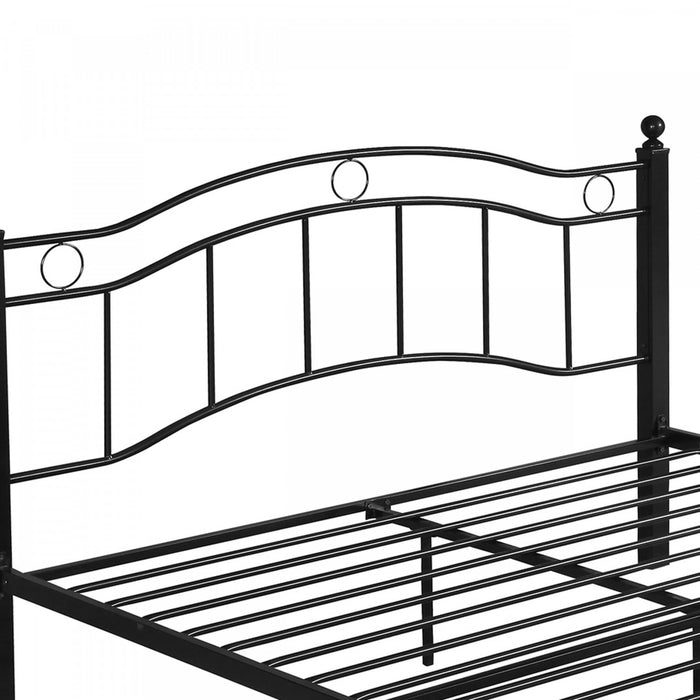 Jackson Metal Bed Frame With Underbed Storage,black King Bed