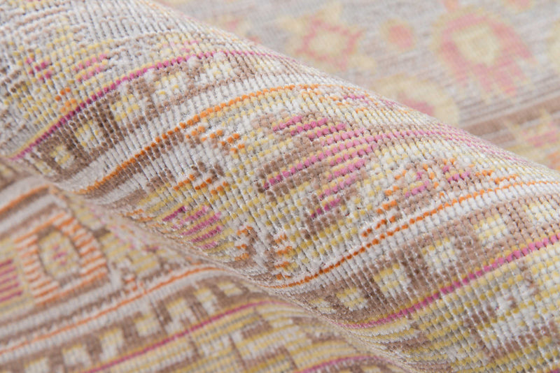 Poppy Traditional 7'10\" x 10'6\" Area Rug in Pink Indoor Area Rug