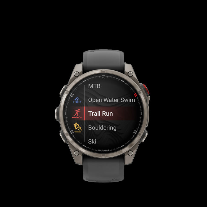 Garmin Fenix 8 Pro 47mm Titanium Pro Smartwatch - Training Wearable, Voice Calls, Running Economy, Garmin Coach Plans, Auto Lap Timing, Dive-Rated Design