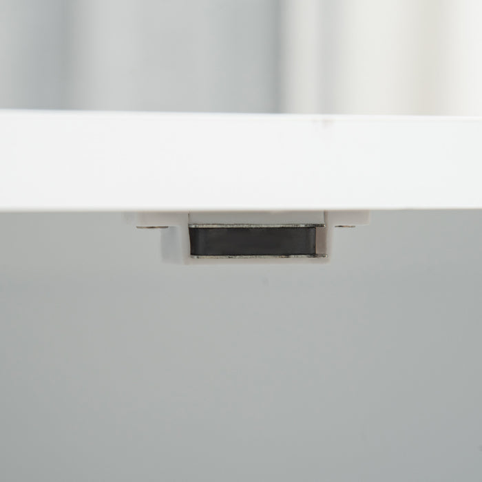 Pawhut Cat Litter Box Enclosure Hidden Cat Furniture Cabinet Indoor Cat Washroom Double-door Nightstand End Table With Cat Hole Window White