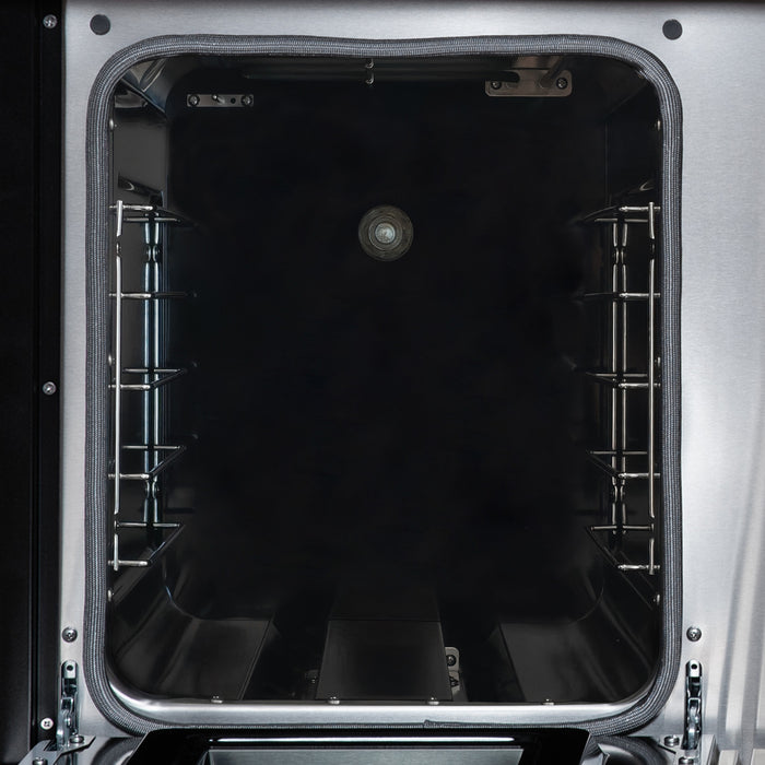 Forno Ambassador 48\" Dual Fuel Range, Black, 8 Sealed Burners, 6.7 Cu.Ft. Ovens - FFSGS6199-48CPBLK