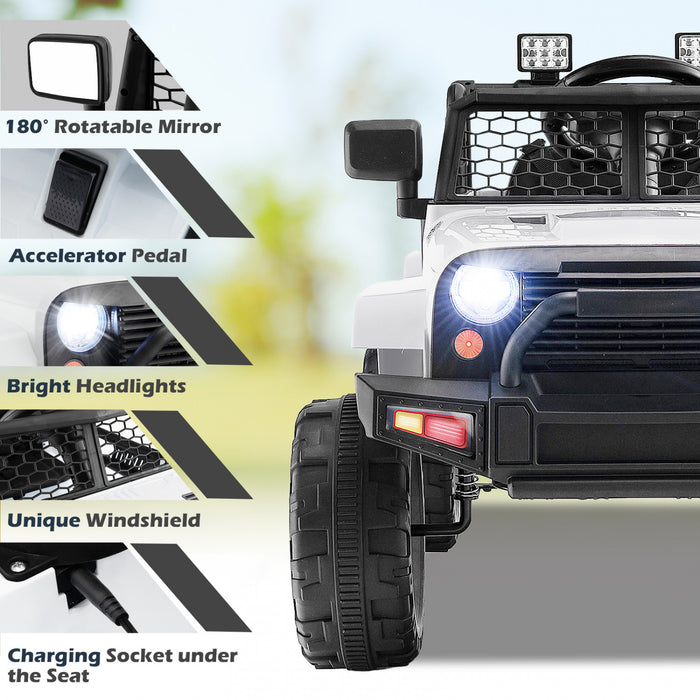 Costway 12v Battery Powered Ride On Truck Electric Kids Ride On Car With Remote Control 4-wheel Vehicle Toy For Boys & Girls