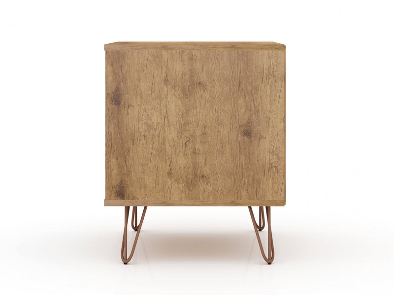 Rockefeller Mid-Century Modern 20\" Nightstand in Gray (2-Drawer) - Set of 2
