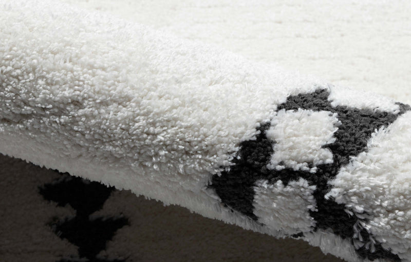 Zelda Contemporary 7'6\" x 9'6\" Area Rug in Ivory Indoor Area Rug