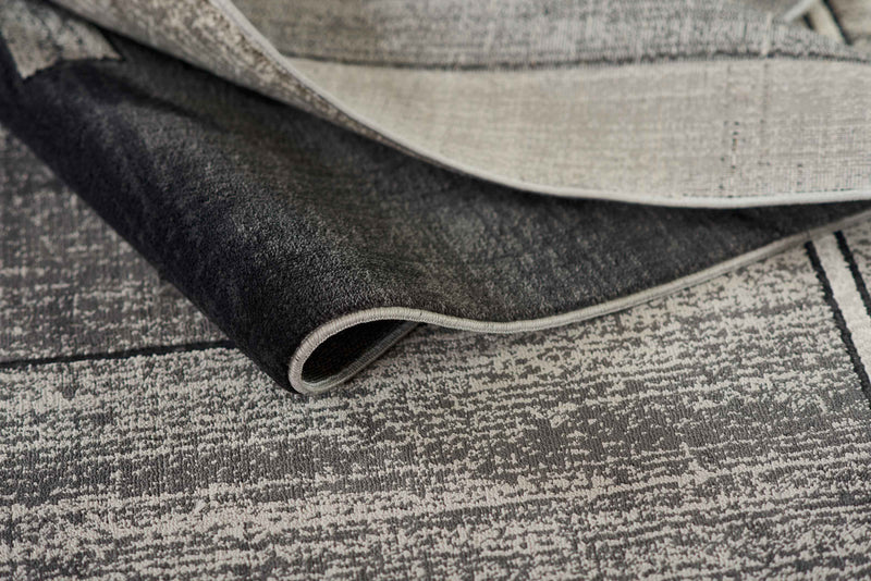 Sorelle Contemporary 5'1\" x 7'7\" Area Rug in Grey Indoor Area Rug