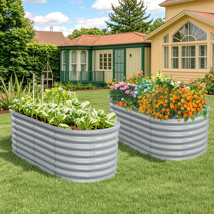 Costway Raised Garden Bed Kit Planter Raised Garden Boxes Outdoor 65\" X 32\" X 24\"