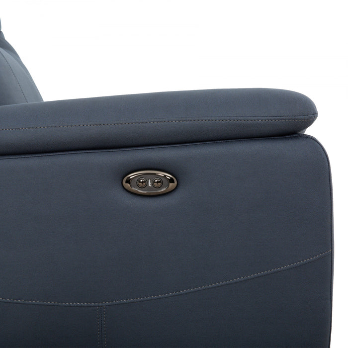 Sutton 42 in. Upholstered Power Rocker Recliner - Blue