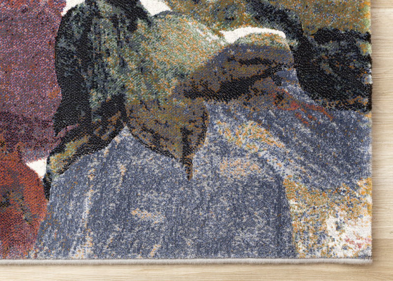 Amelia Dense Cream Pink Purple Floral Area Rug - 5'3\" x 7'7\"