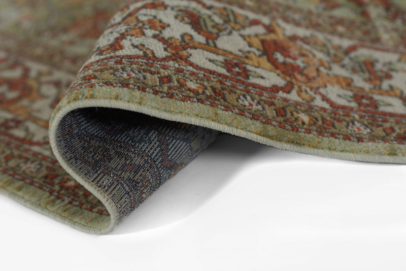 Hailey Traditional 9'3\" x 11'10\" Area Rug in Green Indoor Area Rug