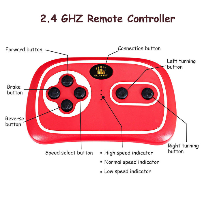 Costway 12v Mp3 Kids Ride On Truck Car Rc Remote Control W/ Led Lights Music