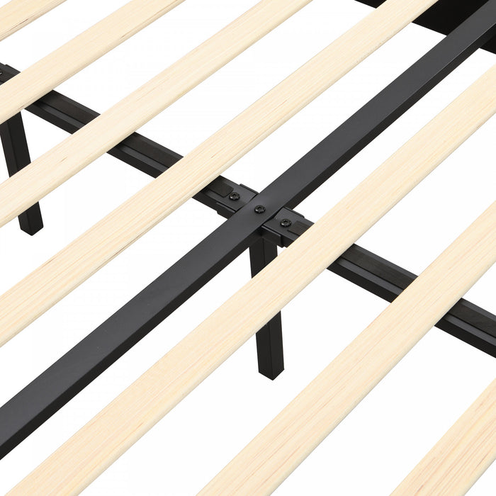 Haley Linen Upholstered Platform Bed with Classic Wingback Headboard and Diamond Tufted Upholstery,King Size,Beige King Bed