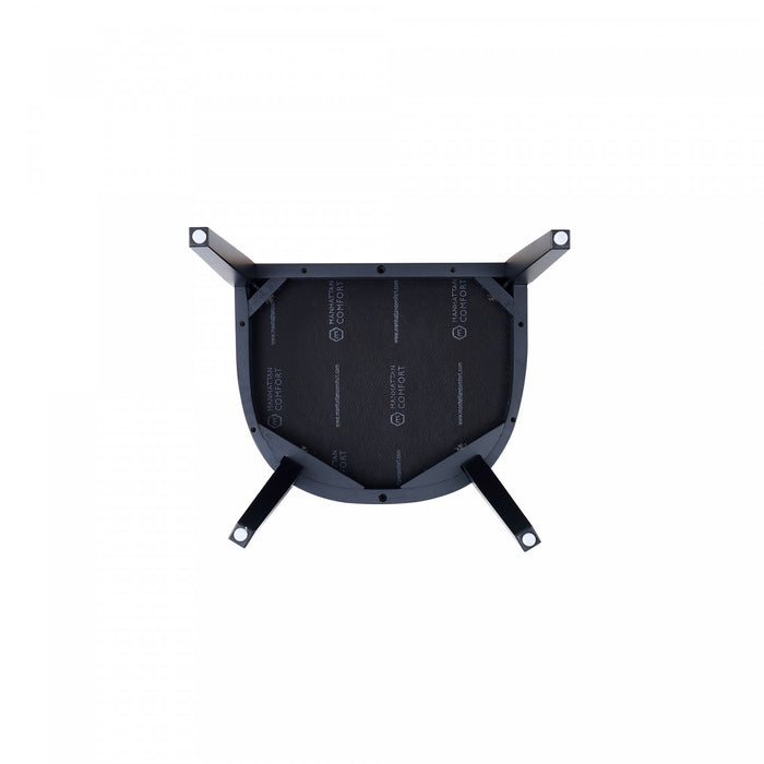 Gansevoort Modern Wood Vegan Leather Armchair in Light Gray - Set of 2