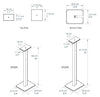 Kanto SP32PL 32" Bookshelf Speaker Swiveling Floor Stands - Pair, White | Pieds de sol pivotants Kanto SP32PL 32" pour enceintes bibliotheque - paire, blanc