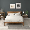 Julia Wood Platform Bed with Headboard - Queen Size | Julia lit plateforme en bois avec tête de lit - Grand
