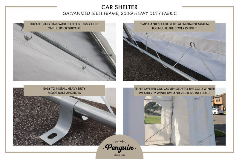 Gazebo Penguin Car Shelter 11 ft. X 20 ft.