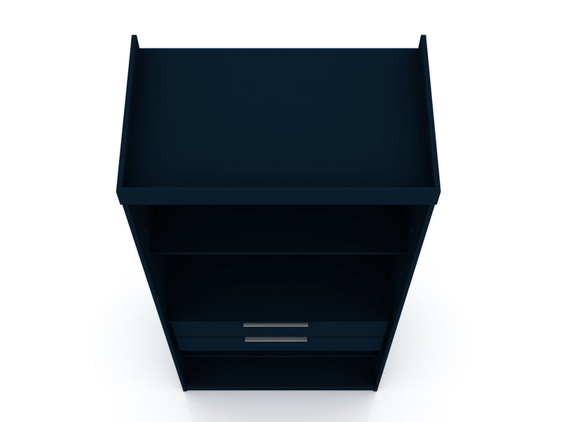 Mulberry Contemporary Modern 13-Piece Wardrobe Closet in Midnight Blue