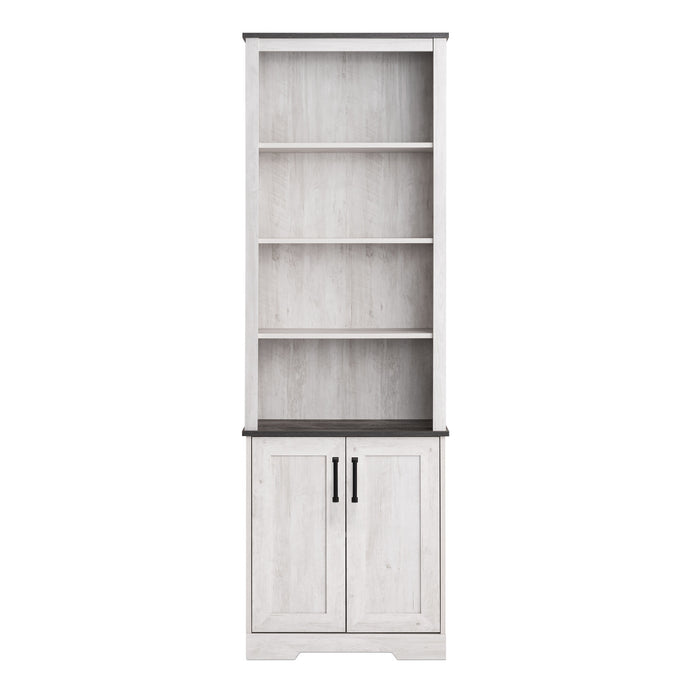Prepac Rustic Ridge Bookcase - Washed White