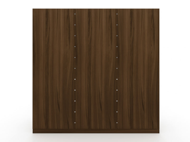 Gramercy Contemporary Modern 82\" Wardrobe Closet in Chestnut Brown