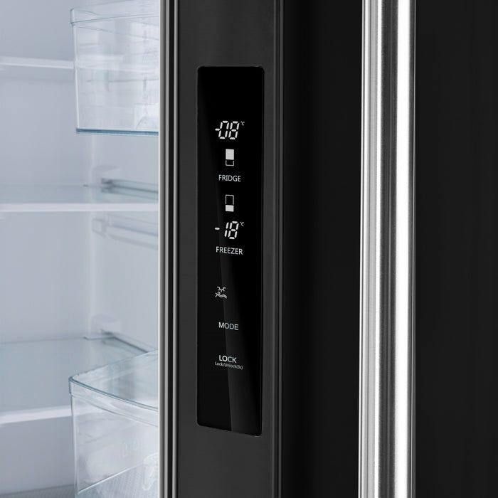 Forno Espresso Gallipoli 30-inch French Door Black Refrigerator, 17.5 cu.ft. - FFFFD1974-31BLK