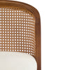 Tatti Rubber Wood Counter Stools with Cane Back Set of 4,Walnut | Tatti – Lot de 4 tabourets de comptoir en bois d’hevea avec dossier en cannage, finition noyer