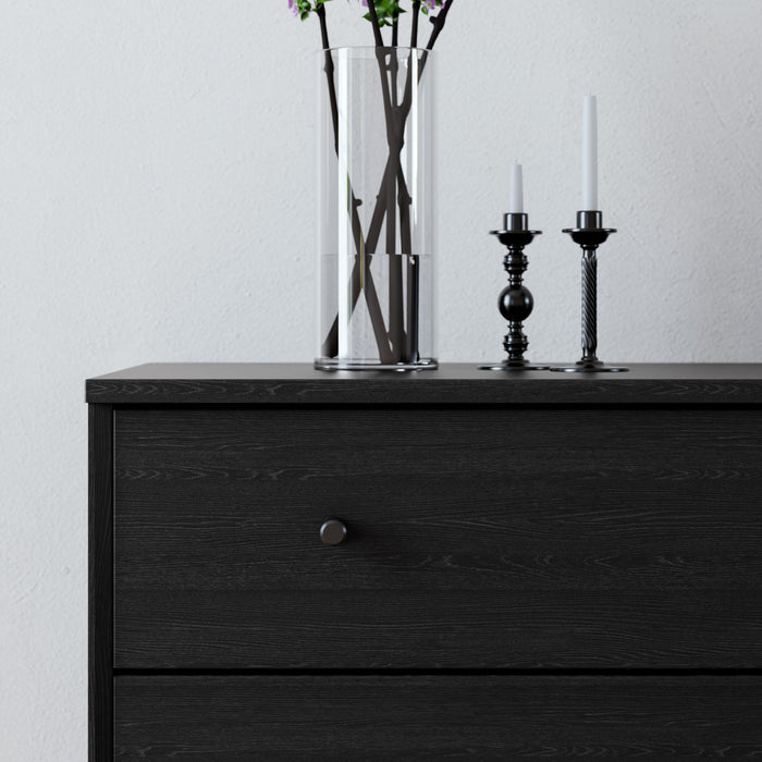 Prepac Finnley 3-Drawer Nightstand - Black Oak