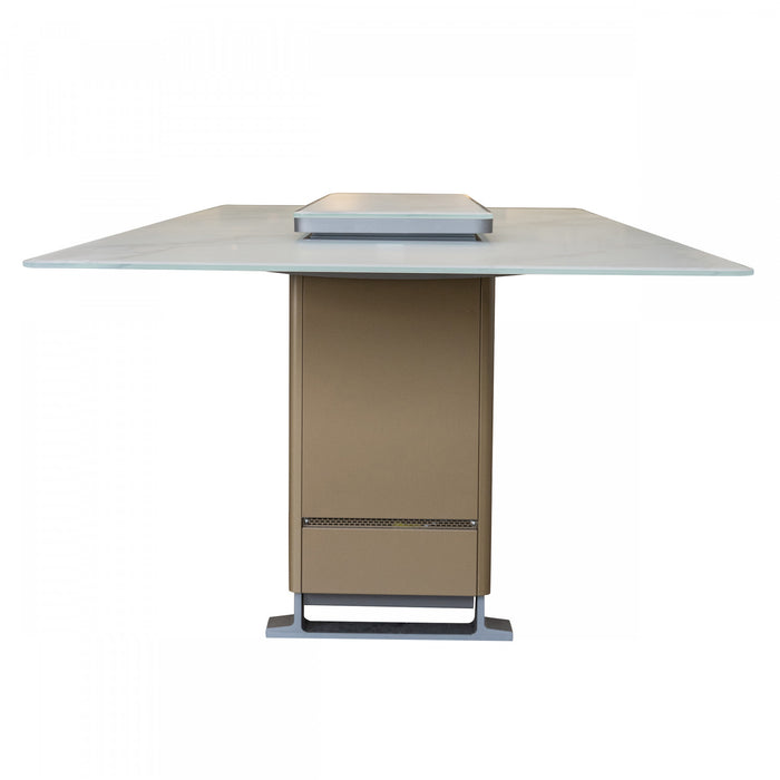 Forno Cinetico Smart Dining Table in White, 5.3 cu.ft fridge and freezer-FDTFR7044-86WHT Refrigerator