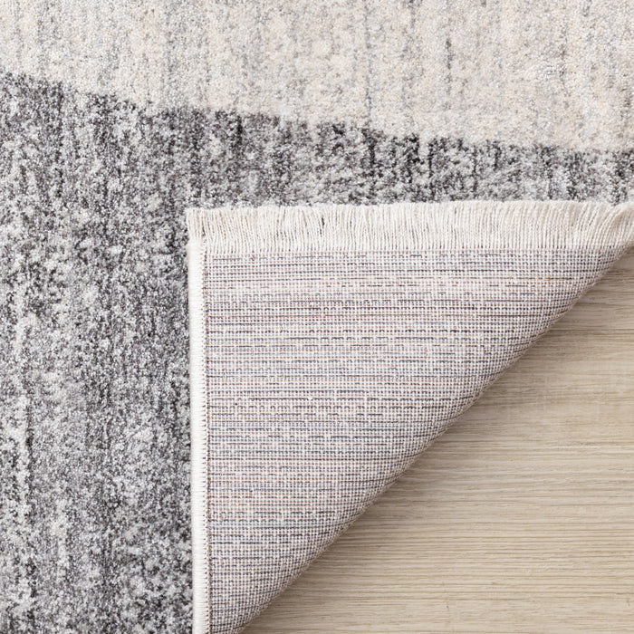 Olivia Grey Black Cream Geometric Rug, 7'10\" x 10'2\" Indoor Area Rug