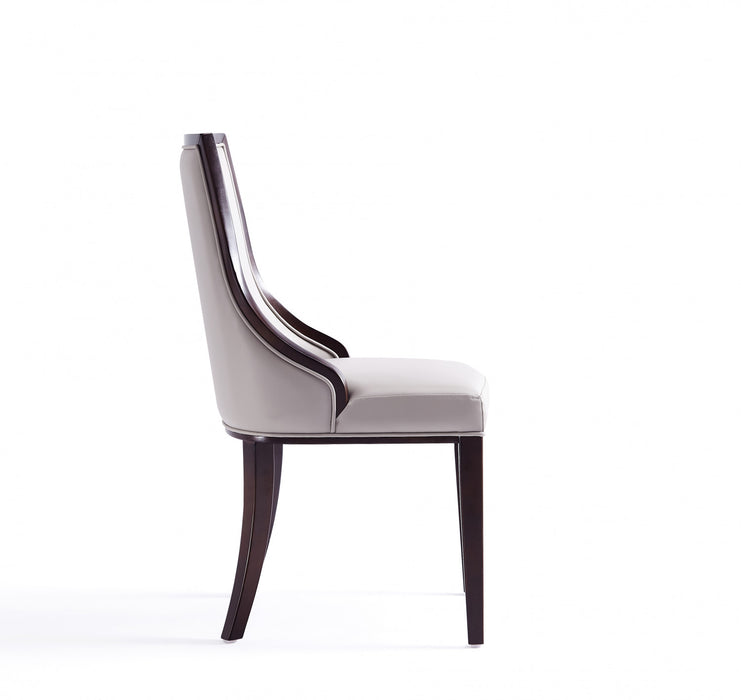 Grand Traditional 8-Piece Dining Chair Set in Light Gray