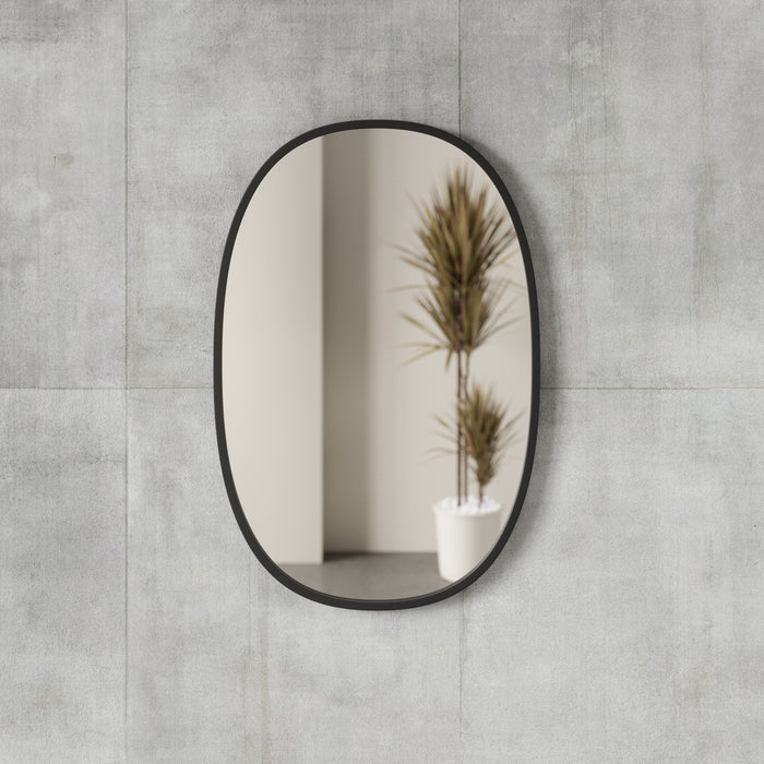 Umbra Hub Oval 24\" x 36\" Wall Mirror - Black