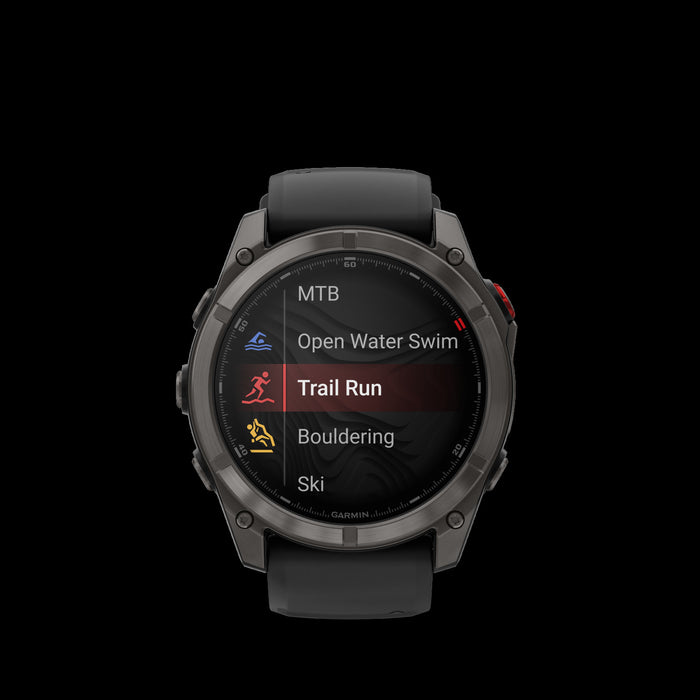 Garmin Fenix 8 Pro 51mm Carbon Adventure Smartwatch - Outdoor Tracker, Extended Battery Life, Map Navigation, LTE LiveTrack, Step Speed Loss, Smart Alarm