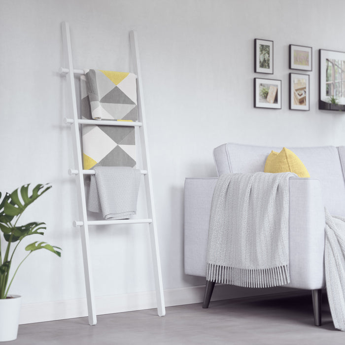 Umbra Modern Poplar Leana Ladder Coat Rack - White
