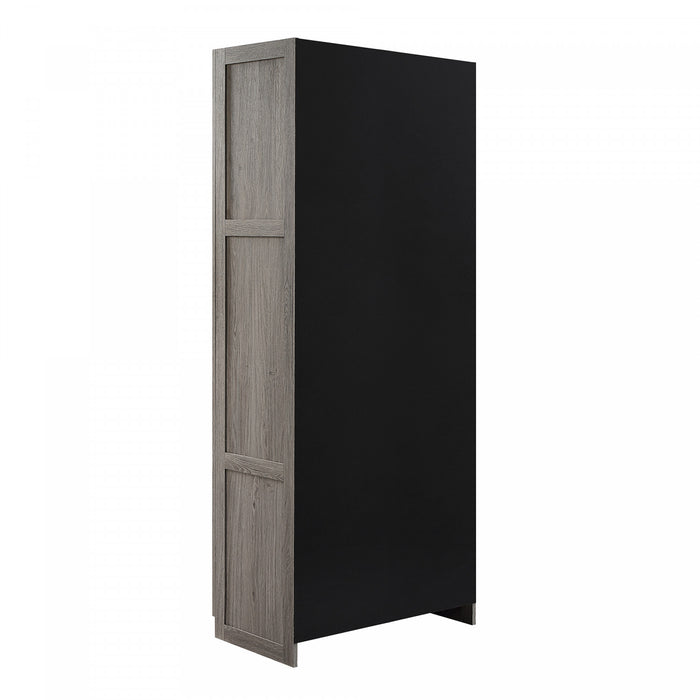 Hopkins Modern 30\" Storage Cabinet in Gray (7-Shelf) - Set of 2 Armoire