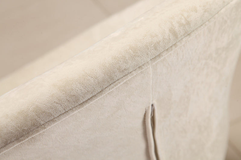 Manhattan Comfort Tulip Polished Chrome Velvet Swivel Accent Chair - White