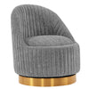 Manhattan Comfort Modern Leela Swivel Chenille Accent Chair - Grey