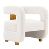 Manhattan Comfort Modern Amirah Velvet Accent Chair - White