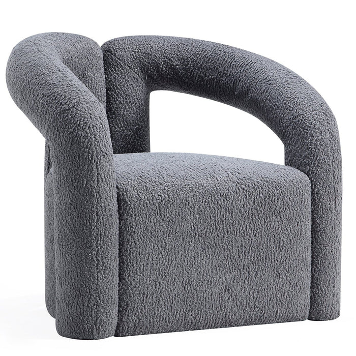 Manhattan Comfort Modern Darian Chenille Accent Chair - Grey
