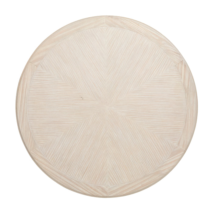 Albion 40” Contemporary Round Coffee Table - Coconut Cream