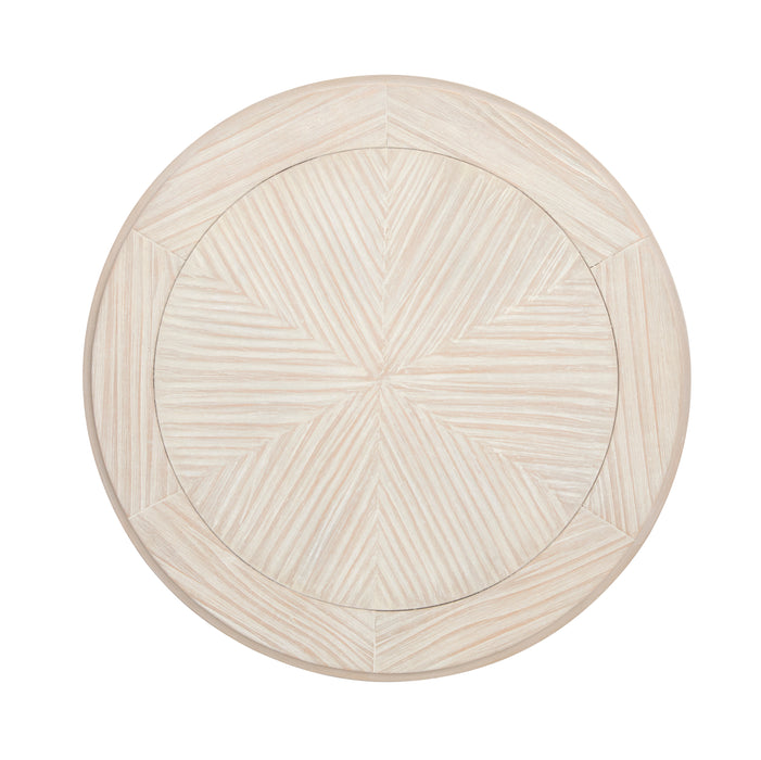 Albion 22” Contemporary Round End Table - Coconut Cream