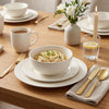 Circa 32-Piece Embossed Dinnerware Set | Service de Vaisselle Circa 32 Morceaux