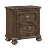 Ambrose Bedside 2-Drawer Nightstand, 28"W x 29"H – Brown