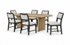 Austin 7pc Dining Set with Table & 6 Chairs, 84\"W - Taupe/Brown & Natural Oak Brown